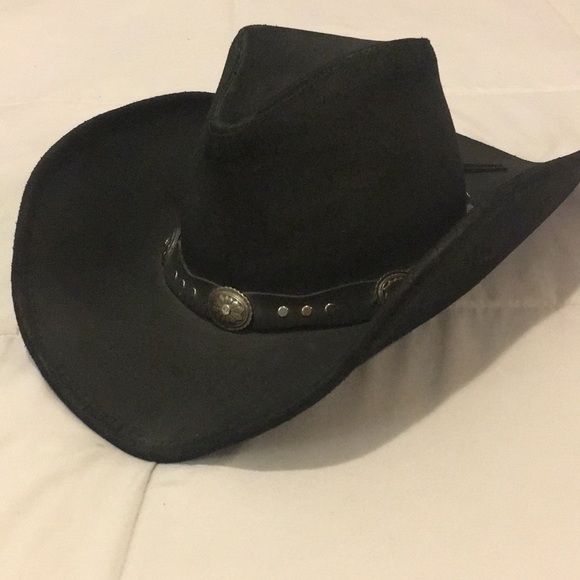 Minnetonka Accessories - Minnetonka Black Leather Silverton Dude Hat